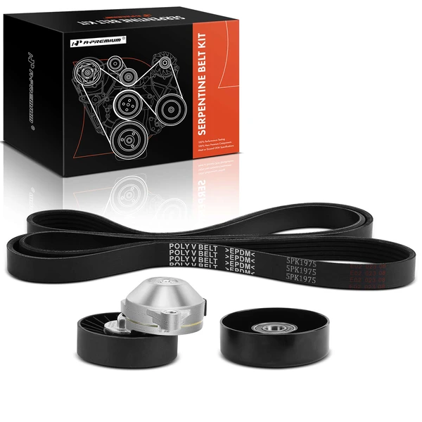 3 Pcs Serpentine Belt Drive Component Kit for Saturn SC 1992 SC2 SL2 SW2 L4 1.9L