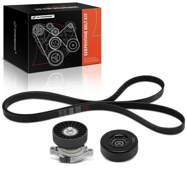 3 Pcs Serpentine Belt Drive Component Kit for Saturn SC2 SL2 SW2 94-97 L4 1.9L