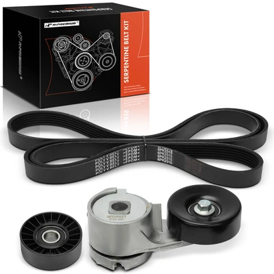 3 Pcs Serpentine Belt Drive Component Kit