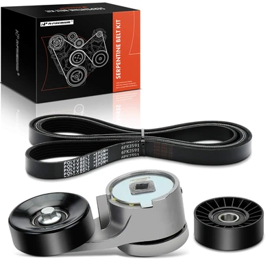 3 Pcs Serpentine Belt Drive Component Kit
