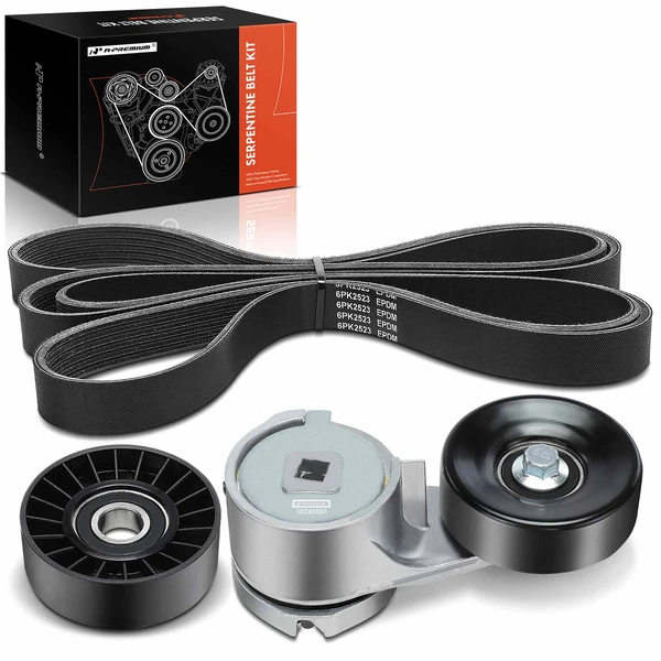 3 Pcs Serpentine Belt Drive Component Kit for Ford E-150 Econoline 1993-1995 5.0L