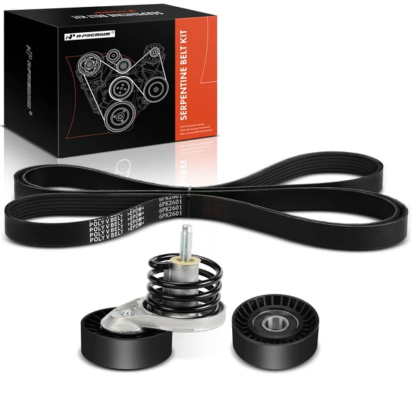 3 Pcs Serpentine Belt Drive Component Kit for Ford E-150 Econoline 1993-1996