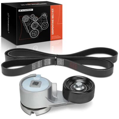 2 Pcs Serpentine Belt Drive Component Kit