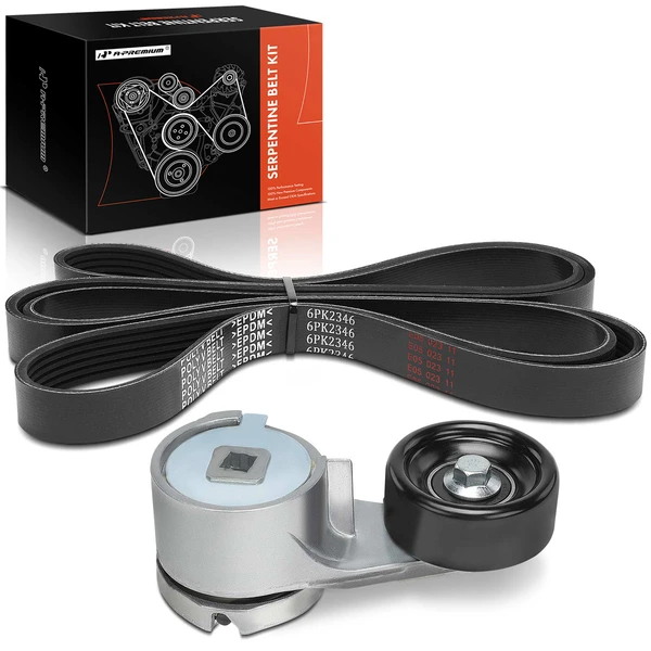 2 Pcs Serpentine Belt Drive Component Kit for 1982 1984-1985 Mercury Capri