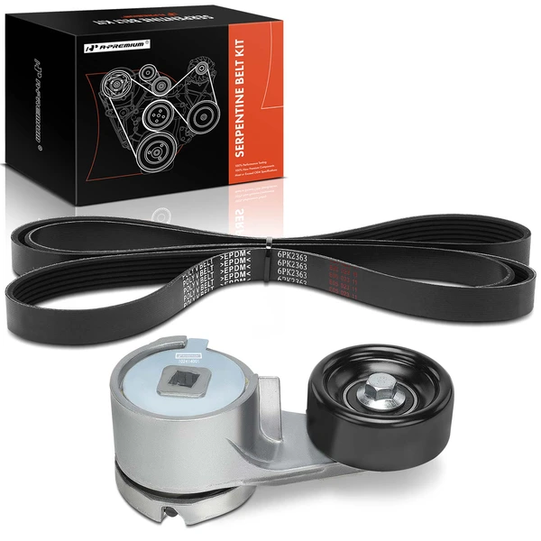 2 Pcs Serpentine Belt Drive Component Kit for Ford Thunderbird Lincoln Mercury 5.0L