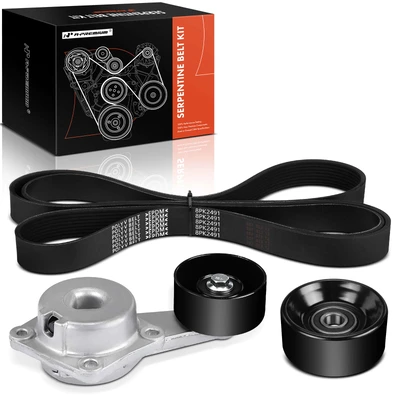 3 Pcs Serpentine Belt Drive Component Kit