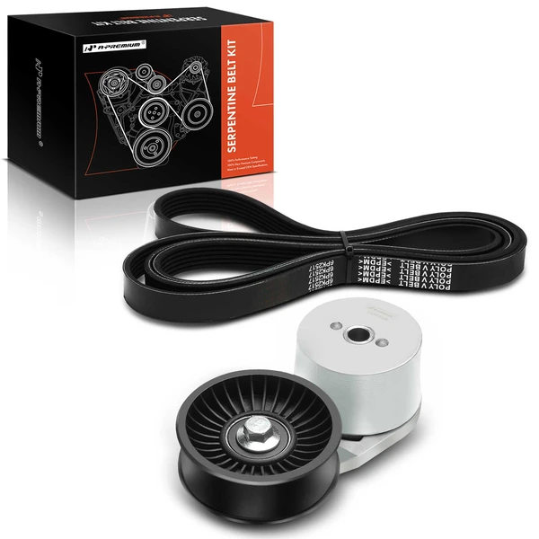 2 Pcs Serpentine Belt Drive Component Kit for 1987-1990 Ford Bronco