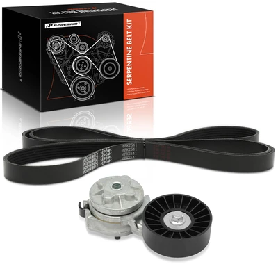 2 Pcs Serpentine Belt Drive Component Kit