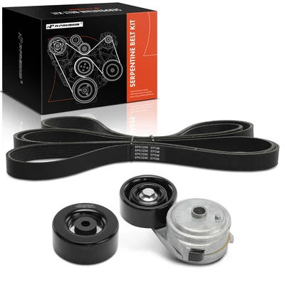 3 Pcs Serpentine Belt Drive Component Kit