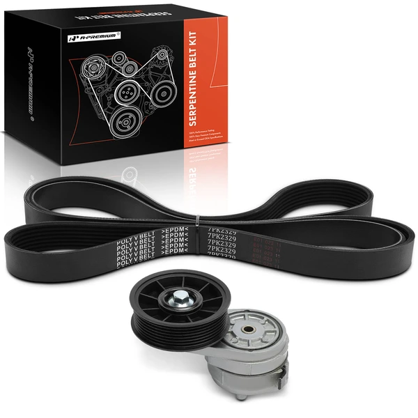 2 Pcs Serpentine Belt Drive Component Kit for Land Rover Range Rover 1999-2002