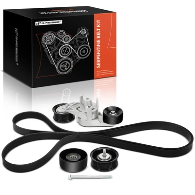 4 Pcs Serpentine Belt Drive Component Kit