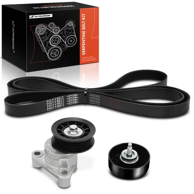 3 Pcs Serpentine Belt Drive Component Kit