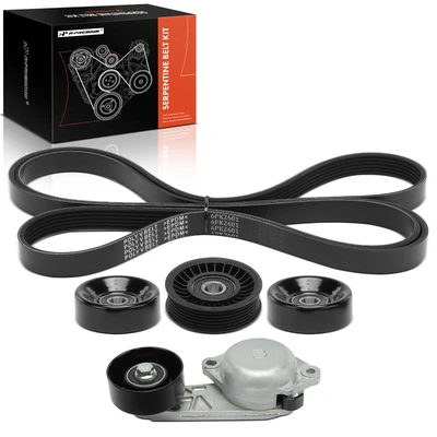 5 Pcs Serpentine Belt Drive Component Kit