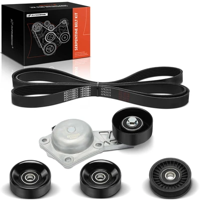 5 Pcs Serpentine Belt Drive Component Kit