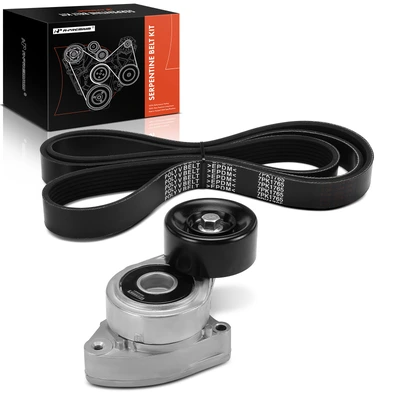 2 Pcs Serpentine Belt Drive Component Kit