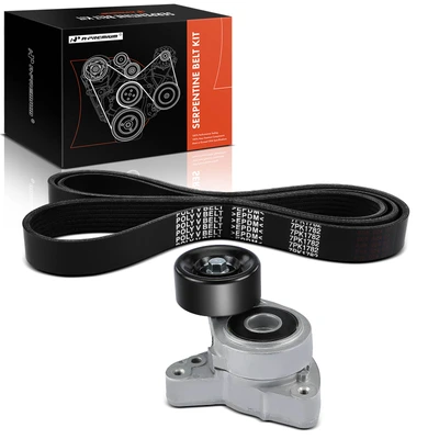 2 Pcs Serpentine Belt Drive Component Kit