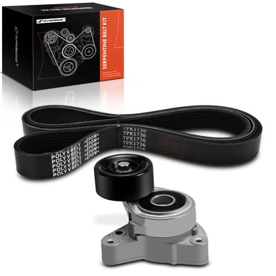 2 Pcs Serpentine Belt Drive Component Kit