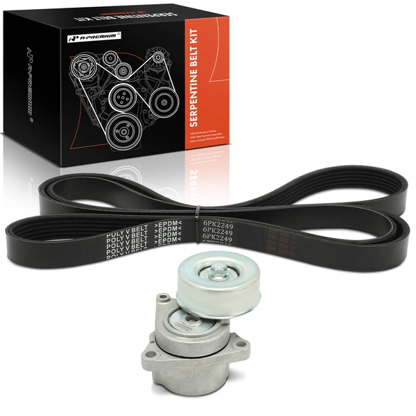 2 Pcs Serpentine Belt Drive Component Kit for 2002-2006 Nissan Altima