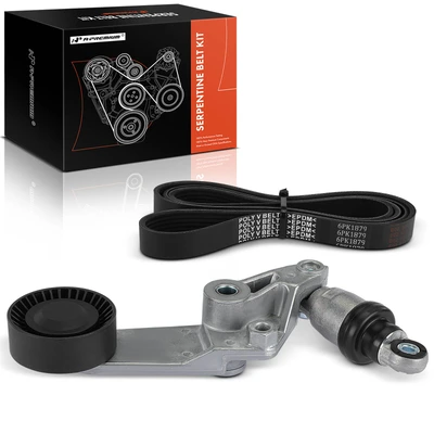 2 Pcs Serpentine Belt Drive Component Kit
