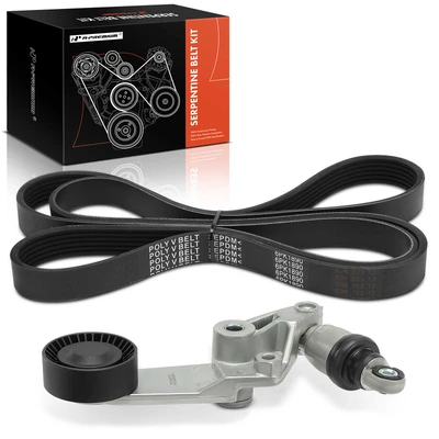 2 Pcs Serpentine Belt Drive Component Kit