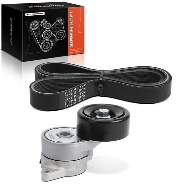 2 Pcs Serpentine Belt Drive Component Kit for 2004-2007 Saturn Vue