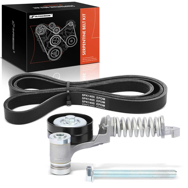 2 Pcs Serpentine Belt Drive Component Kit for Chevrolet Cruze 2012-2015 L4 1.4L