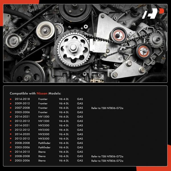 3 Pcs Serpentine Belt Kit for Nissan Pathfinder 2005-2006 2008 Frontier NV1500 2500