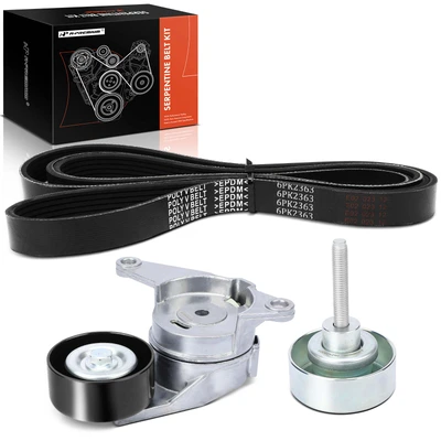 3 Pcs Serpentine Belt Drive Component Kit
