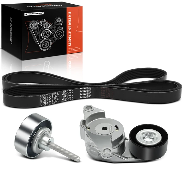 3 Pcs Serpentine Belt Drive Component Kit for 2010 Cadillac SRX