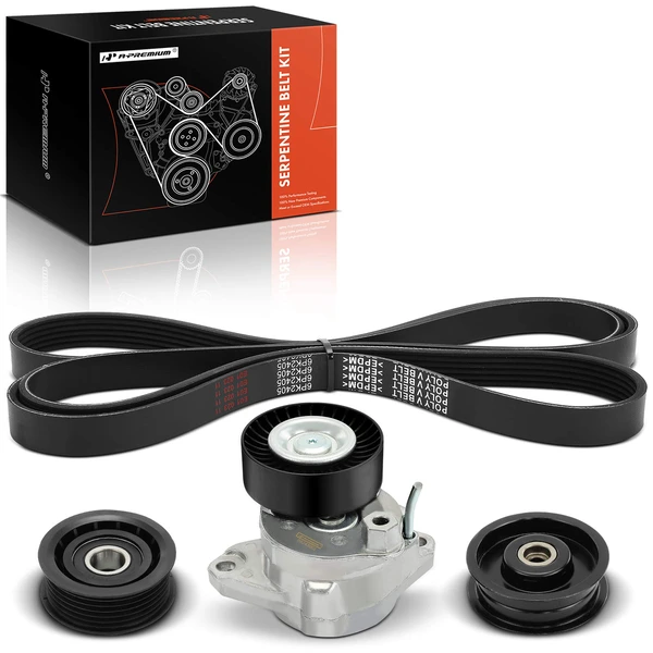 4 Pcs Serpentine Belt Drive Component Kit for Mercedes-Benz C230 CLK350 ML350