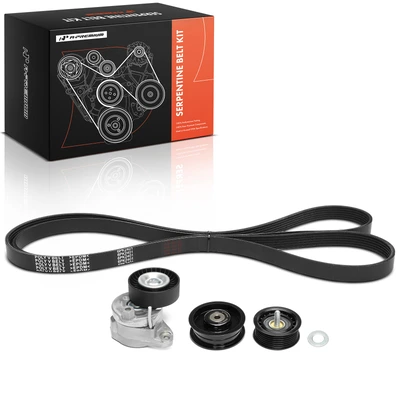 4 Pcs Serpentine Belt Drive Component Kit