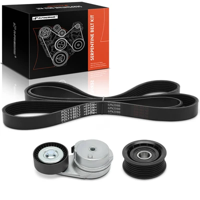 3 Pcs Serpentine Belt Drive Component Kit