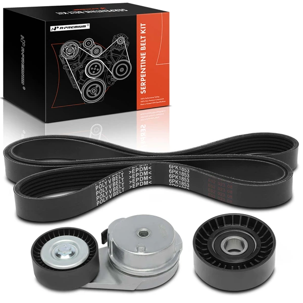 3 Pcs Serpentine Belt Drive Component Kit for 2013-2022 Ram 1500