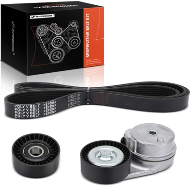 3 Pcs Serpentine Belt Drive Component Kit