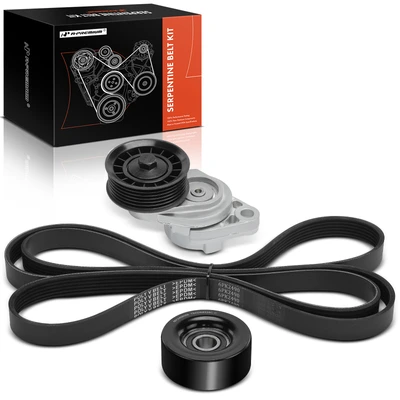 3 Pcs Accessory Drive Serpentine Belt Drive Component Kit