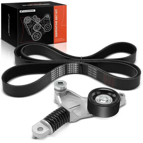 2 Pcs Serpentine Belt Drive Component Kit for Toyota Camry 2007-2009 Pontiac