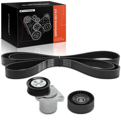 3 Pcs Serpentine Belt Drive Component Kit