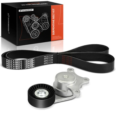 2 Pcs Serpentine Belt Drive Component Kit