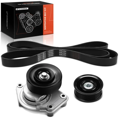 3 Pcs Serpentine Belt Drive Component Kit