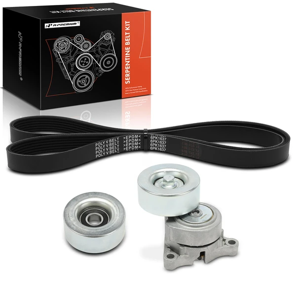 3 Pcs Serpentine Belt Kit for 2001-2004 Subaru Outback