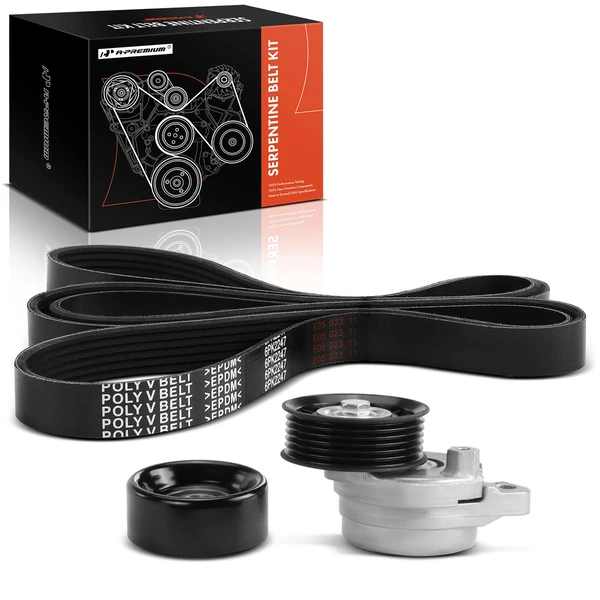 3 Pcs Serpentine Belt Drive Component Kit for 2003-2005 Mazda 6