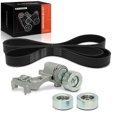 4 Pcs Serpentine Belt Drive Component Kit