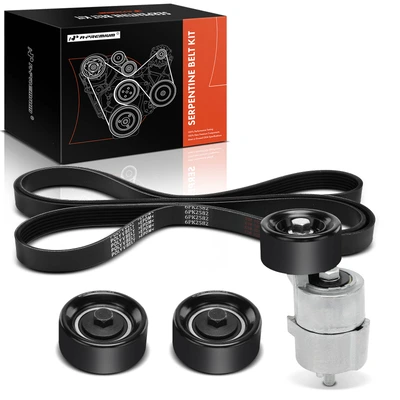 4 Pcs Serpentine Belt Drive Component Kit