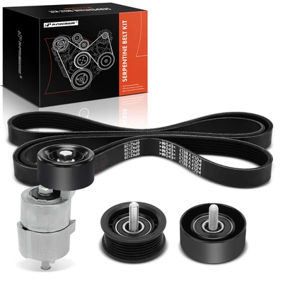 4 Pcs Serpentine Belt Drive Component Kit