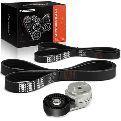 3 Pcs Serpentine Belt Drive Component Kit