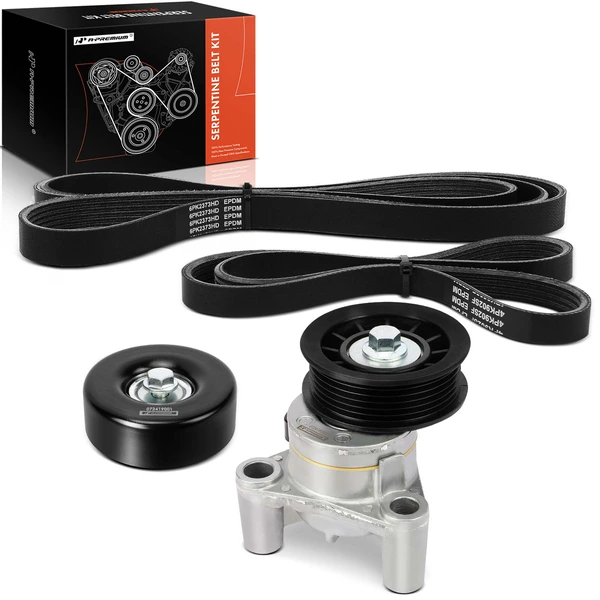 4 Pcs Serpentine Belt Drive Component Kit for 2009-2014 GMC Yukon