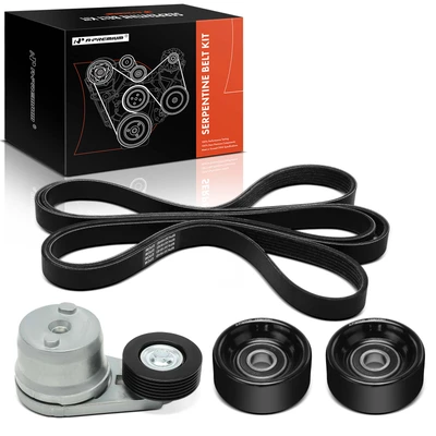 4 Pcs Serpentine Belt Drive Component Kit