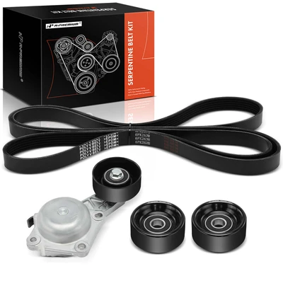 4 Pcs Serpentine Belt Drive Component Kit