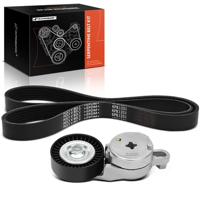 2 Pcs Serpentine Belt Drive Component Kit