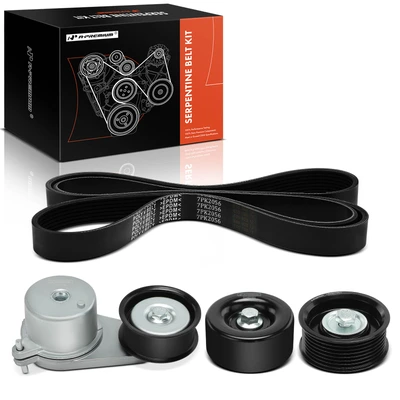 4 Pcs Serpentine Belt Drive Component Kit